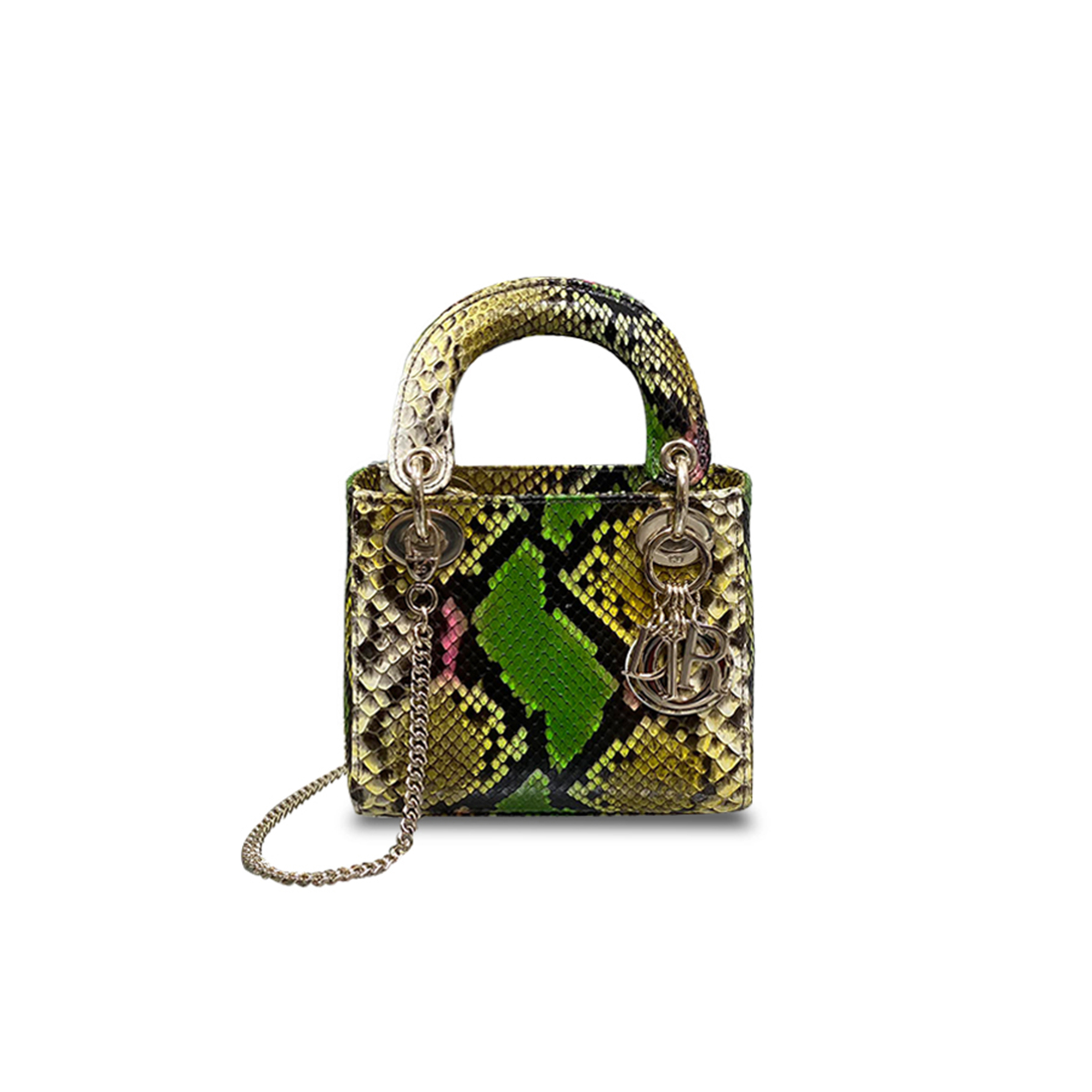 D*or snakeskin mini lady D*or bag  (17*15*7cm)